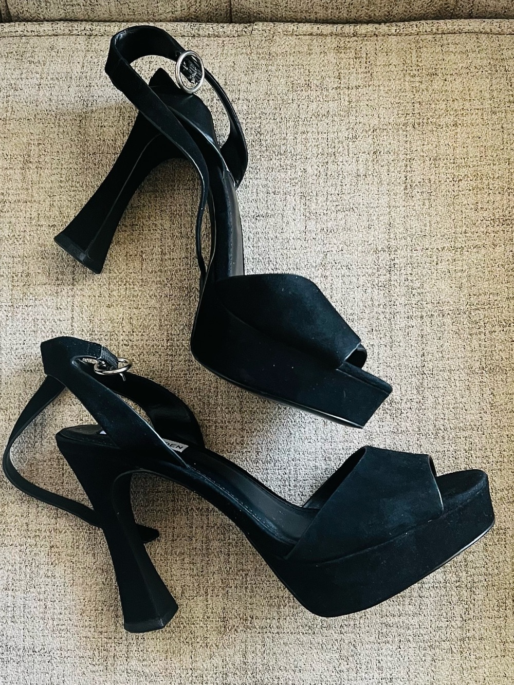 Women’s Black Platform Ankle-Strap Heels